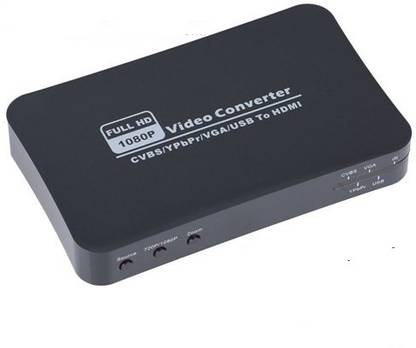TECHGEAR Video Converter Box Cvbs/Ypbpr/Vga/Usb to Hdmi Adapter Media Streaming Device