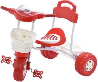 Oximus Baby Tricycle for Kids with Front and Back Basket with Musical Kids | Tricycle For Kids | Tricycle For Baby Boy & Girl | Baby Tricycle | Kids Tricycle 2 3 4 5 Years |Toddler Tricycle Toys For Gifting Cycle With Musical Best Stylish Rear Baby Basket Cycle Toys 060tricyclered&white1 Tricycle
