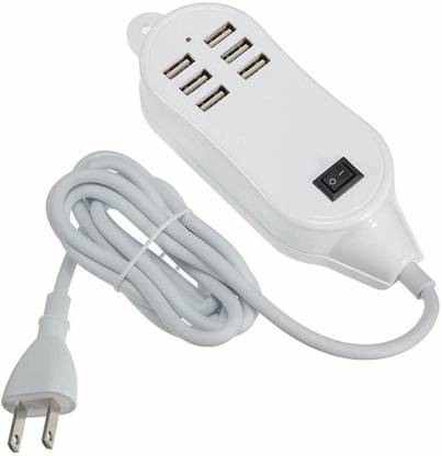 Anytech White 6 Port 30W USB Power Adaptor Desktop Charger 1.5m Extension Cable Charge 6 Devices White 6 Port 30W USB Power Adaptor Desktop Charger 1.5m Extension Cable Charge 6 Devices USB Charger