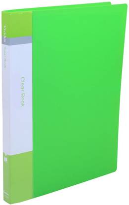 Treely Plastic 100 Pockets Clear Book File Folder Display Presentation Book