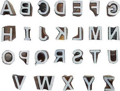skart wooden printing blocks alphabet a to z Printing Blocks