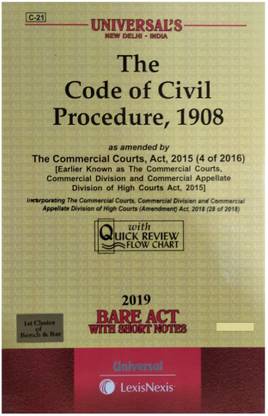 The Code Of Civil Procedure 1908 Bare Act With Short Notes
