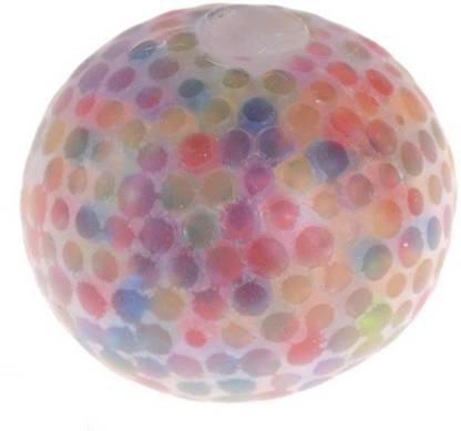 TASHKURST New Anti Stress Squishy Mesh Ball Stress Relief Rainbow Colorful Ball Toy for Adults & Kids Squeeze Toy Multi Color  - 4 cm