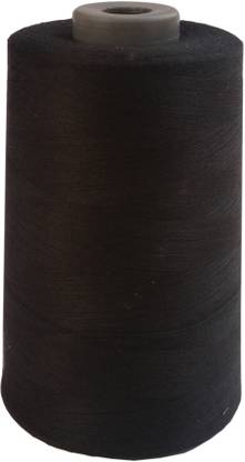 Vardhman Thread For Overlock (Interlock) 100% Spun Polyster Thread Cone 10000 MTS Black Thread