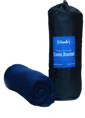 Wandr Solid Single Fleece Blanket for  AC Room