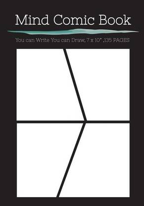 Mind Comic Book - 4 Panel,7 " x 10 ", 135 Pages, Make Your Own Comic Books
