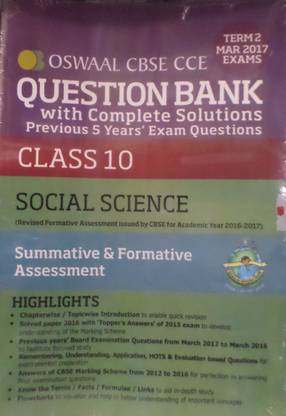 Oswaal CBSE CCE Question Bank With Complete Solutions For Class 10 Term II
