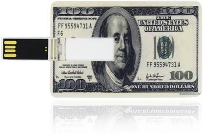 Tobo American , Currency Credit Card Shape Fancy Pen Drive.(32GB) 32 Pen Drive Compatible with Desktop Computer, Television, Laptop USB 2.0 Plastic Case