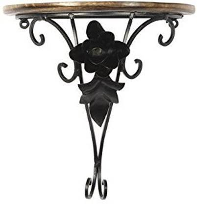 KHAN HANDICRAFT flower brackets Iron Wall Shelf