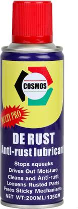 Cosmos Paints De-Rust Anti-Rust Lubricant Rust Removal Aerosol Spray