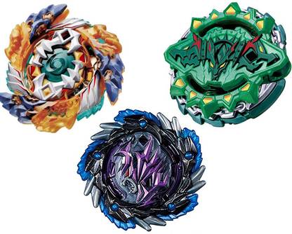 AncientKart Spinning Bey Evolution Series Turbo Set of Rare Limited Edition Shadow Amaterios, Hazard Kerbeus & Geist Fafnir (Multicolor)