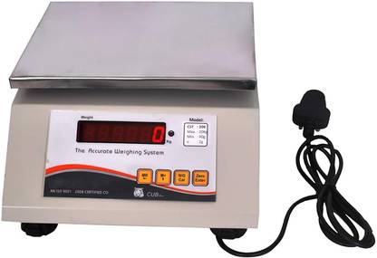 Baijnath Premnath Caliber capacity 20kg, weight measuring machine for all shops with Front & Back Double Display & Rechargeable battery backup Weighing Scale
