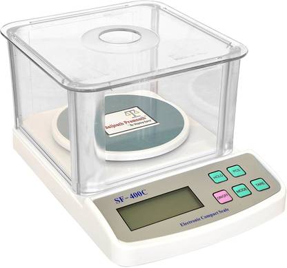 Baijnath Premnath Digital 500gm x 10mg (0.01g) Jewellery Weighing Scales with Wind shield and Direct Power Adapter {for research} Weighing Scale