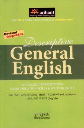 Descriptive General English Language Comprehension Communication Skills & Writing Skills 2012