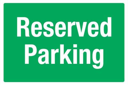 Paper Plane Design Reserved Parking Sign Board 8 in x 12 in Emergency Sign