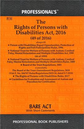 Rights Of Persons With Disabilities Act, 2016 Alongwith Rules, 2017