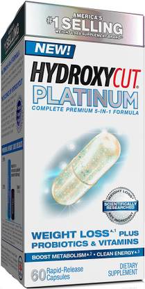 Hydroxycut Platinum, with Probiotics and Vitamins and, 60 count capsules
