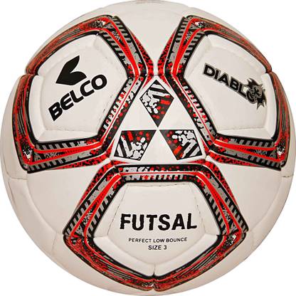 BELCO Diablo Red 3PLY 1.5M PU Futsal Ball Football Size 4 Football - Size: 4