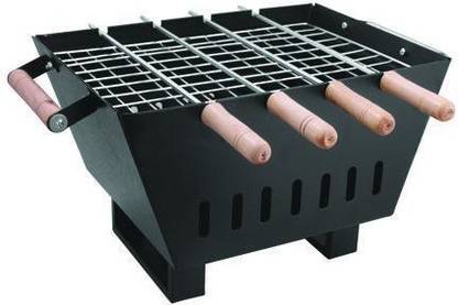 Olympus BarbecueBasketFoldableforRoastBBQPortableGrillingBasketwithWoodHandle Charcoal Grill