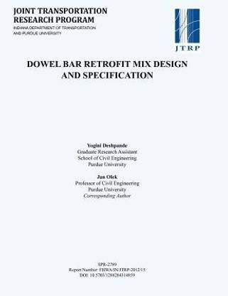 Dowel Bar Retrofit Mix Design and Specification