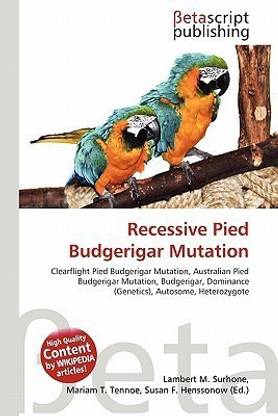 Recessive Pied Budgerigar Mutation