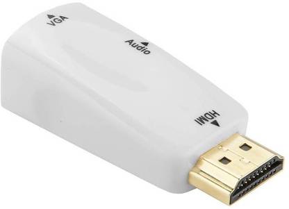 microware HDMI Adapter 0.005 m HDMI to VGA Converter HDMI2VGA Connector Adapter + Audio Cable For PC Computer Laptop Desktop Tablet
