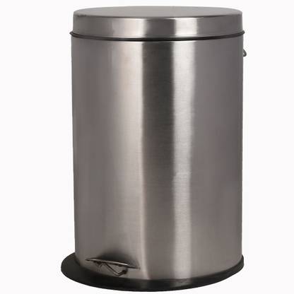 Mr Steel Pedal bin with Plastic bucket for office, home, 20 Litre Stainless Steel Dustbin