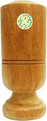 HERBS & US Vijaysar Ayurvedic Wooden Glass for Diabetes and Sugar Control Glass Water/Juice Glass