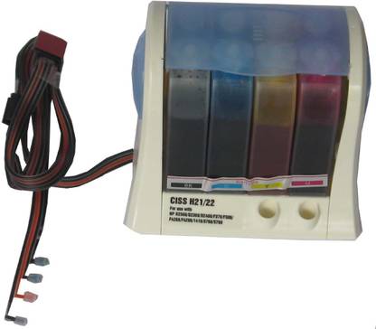 MAX CISS T21/22 For HP D2560/D2368/D2468/F378/F388/1410/5769/5760/F4288/F4280 with 4 Color Black + Tri Color Combo Pack Ink Cartridge
