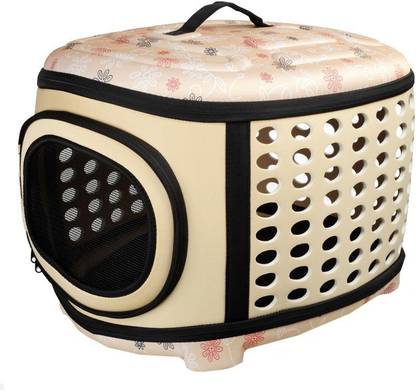 Urbancart foldable / portable pet carrier with breathable holes Orange Airline Pet Carrier