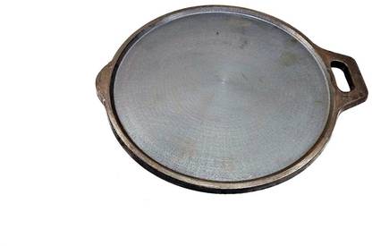 eKitchen Pre-Seasoned Cast Iron Tawa ,Diameter- 11 inches / 28 cms Thickness- 5 mm Weight - 2.5 Kgs Tawa 28 cm diameter