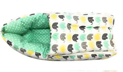Bacati Elephant Yellow Mint Grey Reversible Baby Sleeping Bag