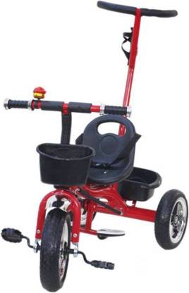 Oximus Baby Tricycle for kids With Footrest / Back Support /Storage Basket and Parent Push Handle Control Recommended For Children 1 2 3 4 5 Years Old Baby Boys & Girls Best Baby Cycle/trikes For Toddler Toys New Arrival Red tricycle handle Tricycle