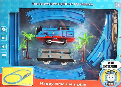 JAYNIL ENTERPRISE Tomas & Friends Battery Operated Thomas Train Track Toy Set With Sound And Flashing Headlights (Multicolor)