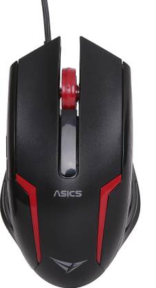 Alcatroz ASIC-5-B-RED Wired Ambidextrous Optical  Gaming Mouse