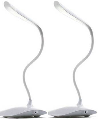 FU4 SET OF 2 LED Rechargeable Table Lamp Study Lamp (40 cm WHITE) Study Lamp