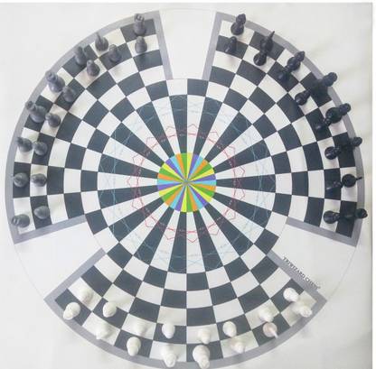 triwizard chess India's First Chess for Three Players (Soft board version) Strategy & War Board Game