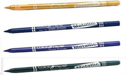 Color Fever Soft And Smooth Metallic Pencil Eyeliners Set Of 4Pcs A5 8 g