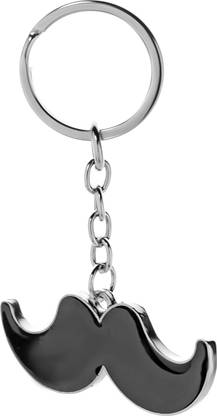 Gold Era Mustache Keychain Inspired by Ranveer Singh in Bajirao Key Chain