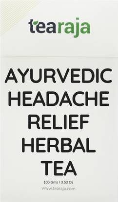 Tearaja Ayurvedic Headache Relief Herbal Tea 300 Gms | Relief Migraine & Tension | Promote Relaxation & Alleviate Stress | Contains - USDA Certified Organic Green Tea, Peppermint, Holy Basil (Tulsi), Lavender, Chamomile, Cinnamon, Ginger and others | Nitrogen Flushed, Vacuum Sealed For Freshness | Spices Herbal Tea Vacuum Pack
