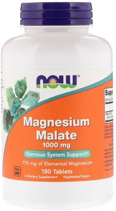 Now Foods Magnesium Malate, 1,000 mg, 180 Tablets