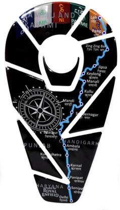 STARZON Leh Map Design Tank Pad, Tank Protecto Bike Tank Pad