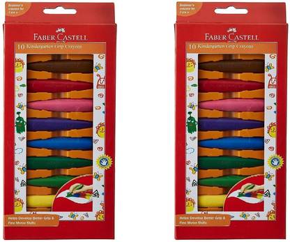 FABER-CASTELL 10 Kindergarten grip Crayons