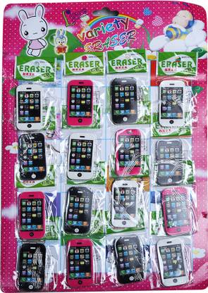 AutoVHPR Mobile iiPhone SHaped Eraser Pack of 16 Erasers Non-Toxic Eraser