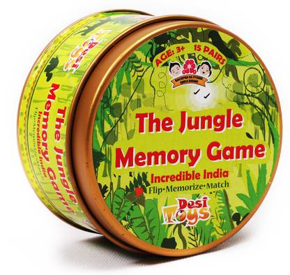 देसी टॉयज Jungle Memory Card Game बोर्ड गेम