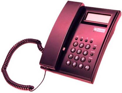 Beetel M51N Corded Landline Phone� � (Red) Corded Landline Phone with Answering Machine