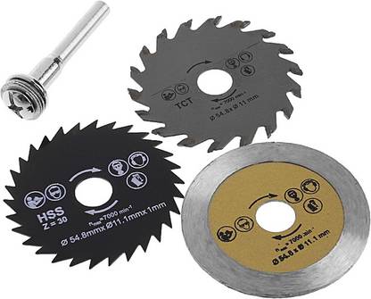 uptodateprouducts hs-3 3Pcs Saw Blade Cutting Blade With connecting rod 54.8x11.1mm Rotary Bit Set