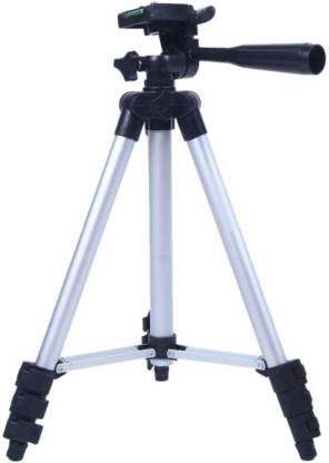 CYXUS 3110 Portable & Foldable Camera & Mobile Tripod with Mobile Clip Holder Bracket Fully Flexible Mount Cum Tripod Stand with Three-Dimensional Head & Quick Release Plate Tripod (White, Supports Up to 1500) Tripod Kit