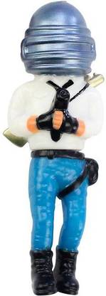 Toy Mela pubg player unknown battleground 11 cms action figure with gun in hand with hanging chain