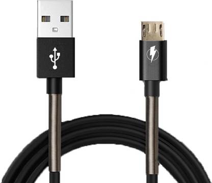 ET BAZAR Micro USB Cable 1 m Break-Proof Ultra Strong For All Android Devices (Black Colour)